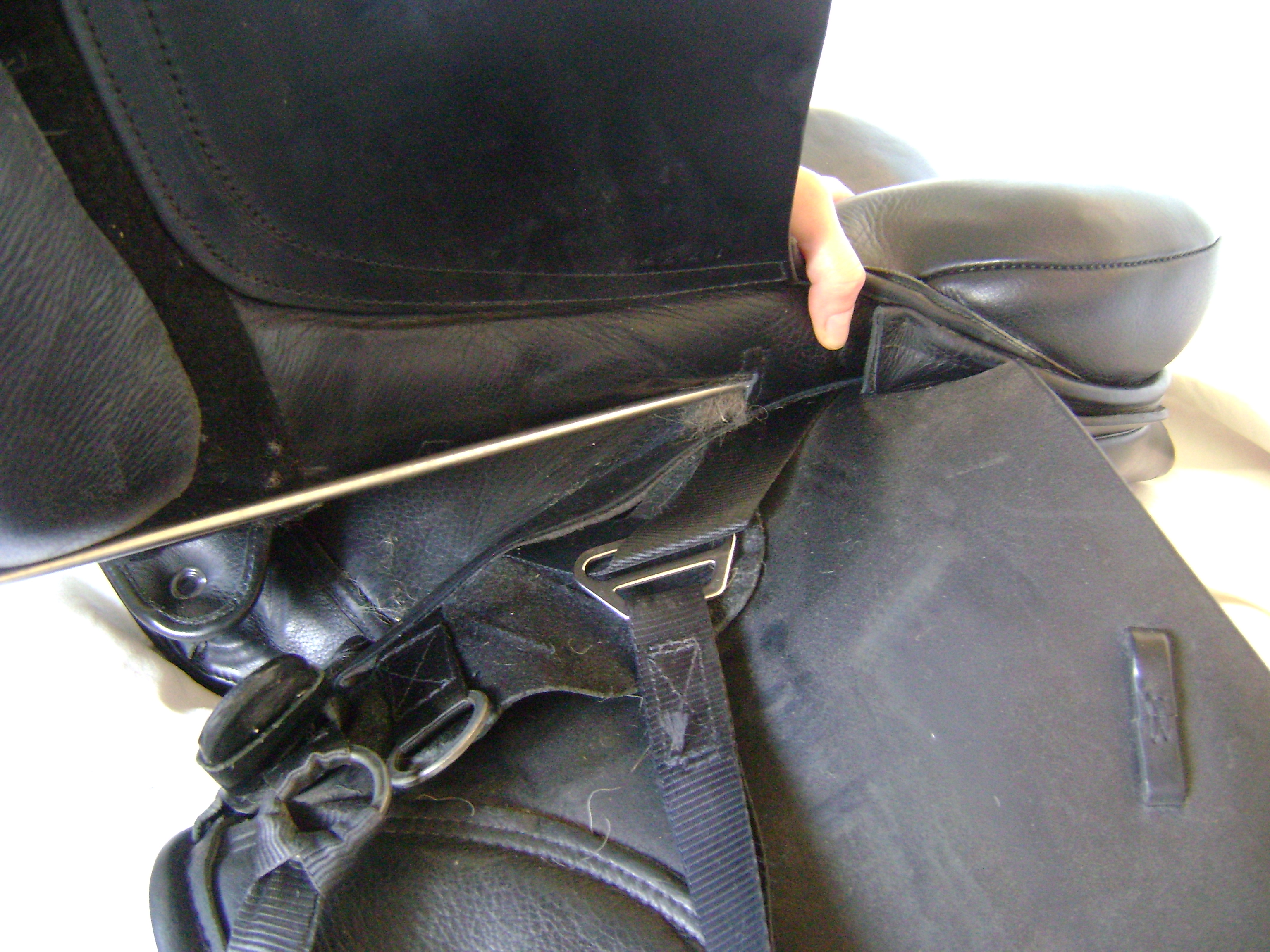 photo de reflockage d'une selle